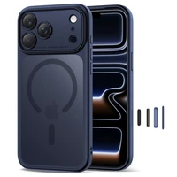 Tech-Protect Magpeak Magsafe CC dėklas telefonui iPhone 17 Pro - matinės tamsiai mėlynos spalvos