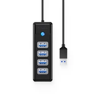 Hub Orico PW4U-U3 USB-A / 4x USB-A 3.0 - juodas