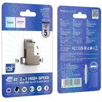 HOCO USB atmintukas USB A + USB C + Type C UD14 128GB USB3.2