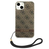 Guess GUOHCP14MH4STW iPhone 14 Plus 6.7 "rudas / rudas kietas dėklas 4G spauda Dirželis