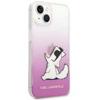 Dėklas telefonui Karl Lagerfeld KLHCP14MCFNRCPI iPhone 14 Plus 6.7\" rožinis / rožinis Choupette Fun