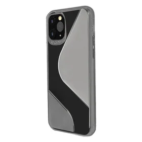 S-Case lankstus dangtelis TPU dėklas Huawei P40 Lite E juodas