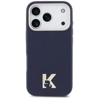 KARL LAGERFELD case for IPHONE 17 Pro compatible with MagSafe KLHMP17L5PGFKHGB (PU FW W/ KHead Logo) blue