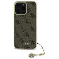 Guess 4G Charms Kolekcijos dėklas iPhone 16 Pro - rudas