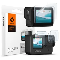 Spigen Glass.tR Slim grūdinto stiklo ir plėvelės 2 dalių rinkinys GoPro Hero 9 / 10 / 11 / 12 - skaidrus