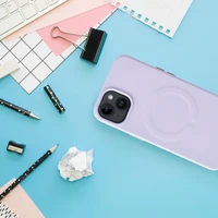ROAR odinis magnetinis dėklas telefonui, suderinamas su MagSafe, IPHONE 12 Pro Max violetinis