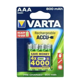 VARTA įkraunama baterija R3 800 mAh (AAA) paruošta naudoti 4 vnt.