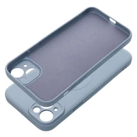 SILICONE MAG COVER dėklas telefonui suderinamas su MagSafe iPhone 15 Plus šviesiai mėlynas