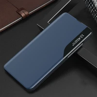 Dėklas telefonui Samsung Galaxy A72 4G mėlynas su stovu, Eco Leather View Case
