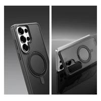 Rock Rotating Stand Soft Touch Series Magnetic for Samsung Galaxy S26 Ultra black