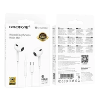 Borofone ausinės BM100 Max Fuente su mikrofonu Type C (DAC) baltos