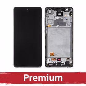 LCD ekranas suderinamas su Samsung A725 A72 su rėmeliu / Awesome juodas / OEM