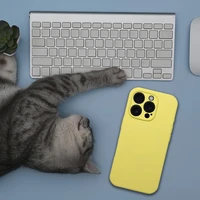 Silikoninis dėklas 2 mm IPHONE 15 suderinamas su Magnetine citrininis