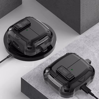 Tech-Protect silikoninis dėklas su kabliuku Samsung Galaxy Buds 3 / 3 FE / 3 Pro ausinėms - juodas