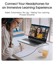 Dudao L12S AUX kabelis mini lizdas 3.5mm 1m 3 kontaktų stereo - juodas