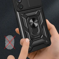 Hybrid Armor Camshield dėklas Samsung Galaxy A14 šarvuotas dėklas su kameros dangteliu rožinis
