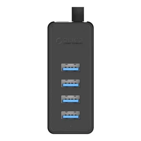 Orico W5P-030 USB į 4x USB 3.0 Hub adapteris (juodas)