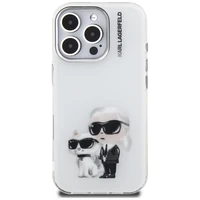 Karl Lagerfeld IML Aquarelle Karl & Choupette & Logo deklas iPhone 16 Pro Max - baltas