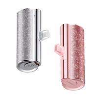 VEGER išorinė baterija 5000 mAh su įmontuotu jungtimi Lightning PD QC3.0 2,4A 12W PlugOn (W0573P) violetinė