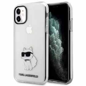 Karl Lagerfeld Ikonik Choupette Dėklas iPhone 11 / Xr - Permatomas
