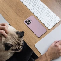 SILICONE MAG COVER dėklas telefonui suderinamas su Magnetiniu IPHONE 16e rožinė