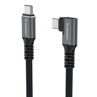 Wozinsky WPS2-UY41S USB-C Thunderbolt 4 240W kampuotas kabelis 2m - juodas