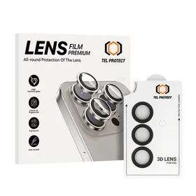 Temperuotas stiklas Tel Protect 3D objektyvo kamerai Samsung Galaxy S23 - juodas (3 vnt.)