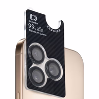 Grūdintas stiklas Tel Protect Titanium objektyvo 99% AR Aramid serija kamerai Iphone 15 Pro/15 Pro Max (3 vnt.)