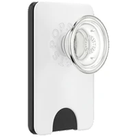 Popsockets PopWallet+ PopGrip PW+ MS G2 MagSafe piniginės telefono laikiklis ir stovas, Baltas ir skaidrus