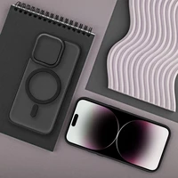 MATTE MAG COVER dėklas telefonui, suderinamas su MagSafe, skirtas SAMSUNG S25, juodas