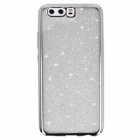Elektro Glitter dėklas HUAWEI P10 sidabrinis