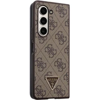 Guess odinis 4G trikampio Strass dėklas telefonui Samsung Galaxy Z Fold 5 - rudas