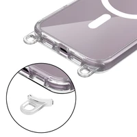 Tech-Protect FlexAir Chain MagSafe iPhone 16 dėklas - skaidrus + 2 dirželiai (juodas ir taupe)