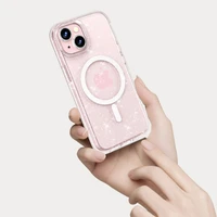 Tech-Protect FlexAir Hybrid MagSafe iPhone 15 dėklas - skaidrus su blizgučiais