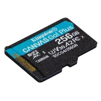 Kingston atminties kortelė 256GB microSDXC Canvas Go Plus Gen4 200MB/s A2 U3 V30
