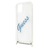Guess GUHCP12SCRTVSBL iPhone 12 mini 5.4" mėlynas/mėlynas kietas dėklas Script Vintage