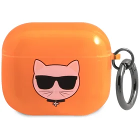 Karl Lagerfeld Choupette AirPods dėklas 3 - oranžus