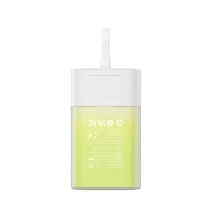 Baseus Popsicle 5200mAh 20W išorinė baterija su įmontuotu Lightning kabeliu (+ baltas Baseus Simple USB-C - USB-C 60W/20V/3A/30cm kabelis) - balta-žalia