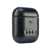 Audi odinis didelio logotipo dėklas AirPods 1 / 2 - juoda
