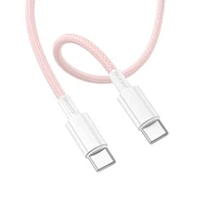 Borofone kabelis BX117 Source - Type C į Type C - PD 60W 3A 1 metras rožinis