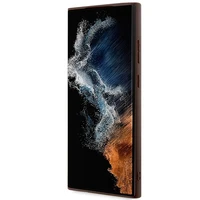 Guess GUHCS23LG4GFBR S23 Ultra S918 rudas/rudas kietas dėklas 4G Metalinis Auksinis Logotipas