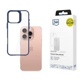 3mk Satin Armor dėklas telefonui+ Mėlynas Apple iPhone 16 Pro - skaidrus