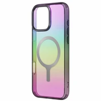 Uniq Iridescia Magclick įkrovimo dėklas iPhone 16 Pro – juodas