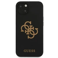 Guess GUHCP13SLS4GGBK iPhone 13 mini 5.4" juodas/juodas kietas dėklas Silikoninis 4G Logotipas