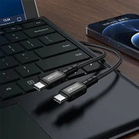 USB kabelis Acefast C1-03 60W USB-C to USB-C 1.2m juodas