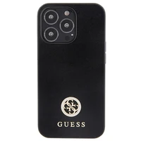 Guess GUHCP13XPS4DGPK iPhone 13 Pro Max 6.7" juodas kietas dėklas su Strass metaliniu logotipu