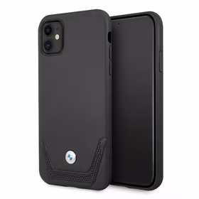 BMW odinis perforuotas dėklas iPhone 11 / Xr - juodas