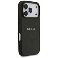 Guess Grūdėtas Žiedas Magnetinis dėklas telefonui iPhone 17 Pro - juodas