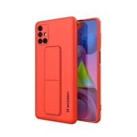 Wozinsky Kickstand Case silikoninis dėklas su stovu Samsung Galaxy M51 raudonas