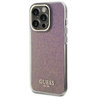 Guess GUHCP15XHDECMP iPhone 15 Pro Max 6.7" rožinis/rožinis kietas dėklas IML Faceted Mirror Disco Iridescent